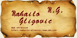 Mahailo Gligović vizit kartica